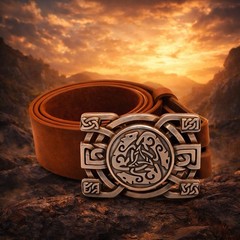 Authentic Celtic belt buckle made in France from high-quality Zamak alloy.