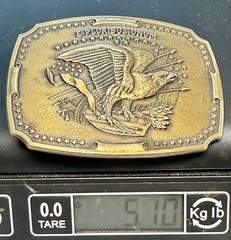 Eagle Belt Buckle E Pluribus Unum Patriotic Vintage Americana Brass Tone