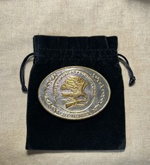 North American Hunting Club Belt Buckle Eagle Gold Silver Oval Western