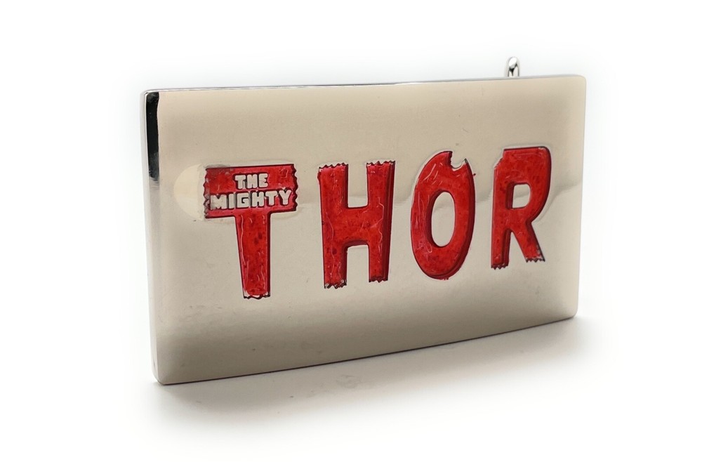 Belt Buckles Thor Silver Red Enamel Edition Marvel Comics Silver Platted New