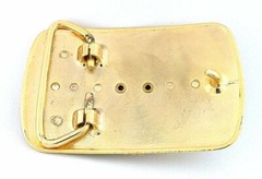 40×30 Oval Pink Banded Jasper Cabochon Gemstone Gem Belt Gold Buckle PBB14