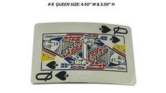Initial Letter Q Queen of Spade Lucky Las Vegas Casino Silver Metal Belt Buckle