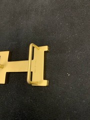 H Logo Belt Buckle 32mm 1.25&Prime; Unisex Gold