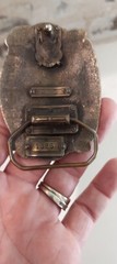 Truck Driver Belt Buckle Big Rig Semi Trucks American 1987 USA Flag Trucker Belt