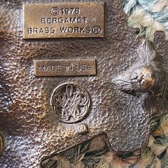 1978 Bergamot Brassworks Fire Truck Belt Buckle G-38 Made in USA