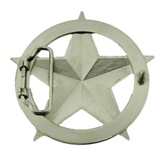 Dressy Multicolor Star Belt Buckle Metal Plain Finished Punk Heavy Rock Unisex