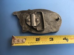 VINTAGE HARLEY CHOPPER BELT BUCKLE DIESEL TEAM TRUCK PETERBILT KENWORTH MACK