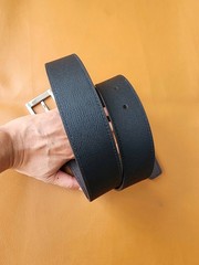 3.8CM Black/Brown Genuine Epsom Cow Leather Skin Men Belt Buckle-Customize