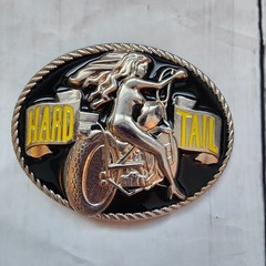 Hard Tail Sexy Woman Motorcycle Rider Biker Gang Metal Unisex Men’s Belt Buckle