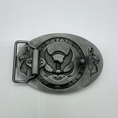 Patriotic Eagle Flag Western Metal Belt Buckle Antique Finish for Men 1.5&Prime;