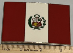 National Flag of Peru Belt Buckle Multi-Colored Western Cowboy Cowgirl