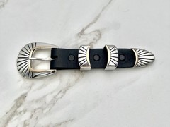 BG Mudd BGM .925 Sterling 14K Gold Tom Taylor Santa Fe 1” buckle set