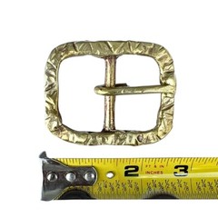 Handmade Solid Brass Belt Buckle USA | 1.5&Prime; « THE ROAD » Retro Artisan Buckle Men