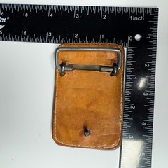 Vintage Leather Belt Buckle Western Style Geometric Embroidered F R