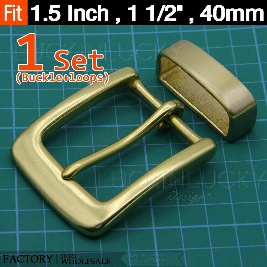 loop+Single Prong Replacement Roller Belt Buckle Classical Tongue Pin fit 1-1/2&Prime;