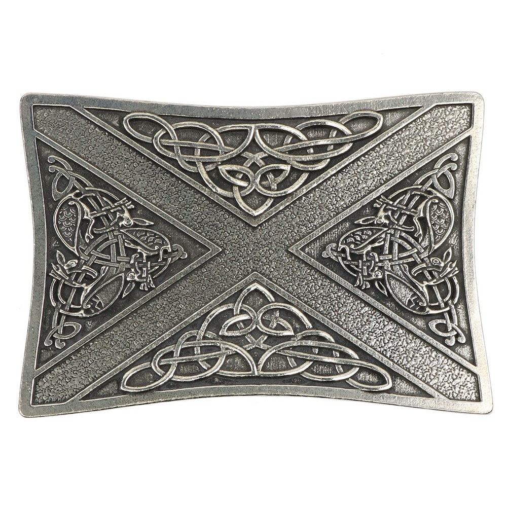 Celtic Saltire Kilt Belt Buckle – Made in Scotland