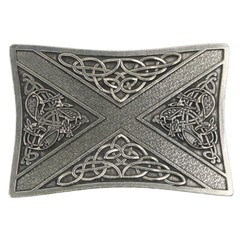 Celtic Saltire Kilt Belt Buckle – Made in Scotland