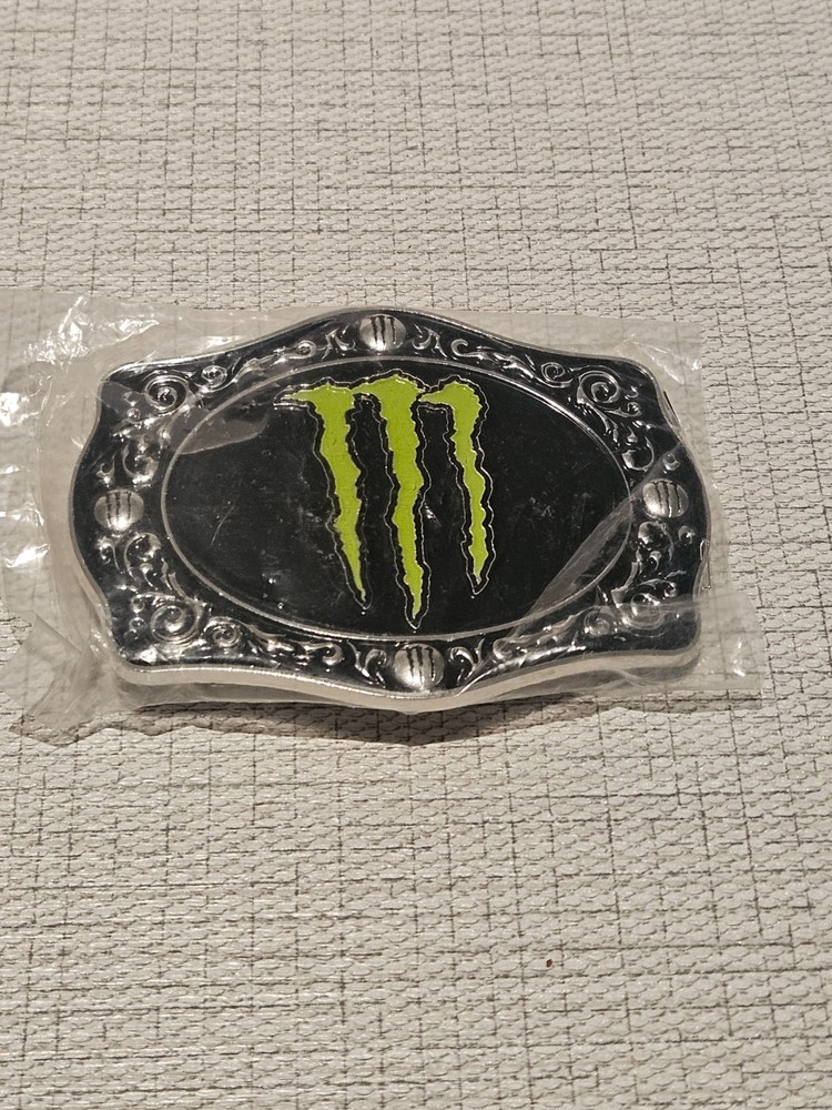 B2 New In Sealed Packaging Monster Energy Drink Belt Buckle- 4 1/4&Prime; Wide Oval
