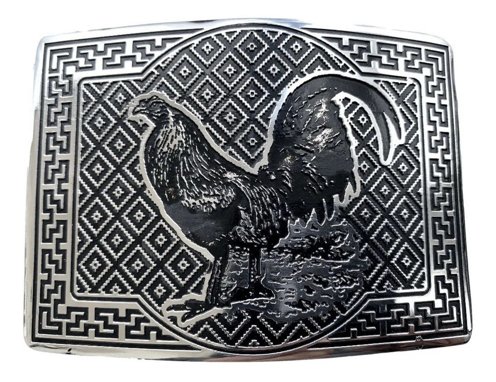 Mexican Rooster Chicken Charro Cowboy Belt Buckle Hebilla Vaquera Made In Mexico