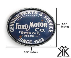 Ford Motor Belt Buckle – Vintage Auto Sign Handmade Mens Gift – 720