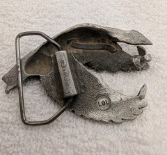 Indiana Metal Craft 1978 Pewter Belt Buckle Goose  Duck  Bird In Flight – LGL