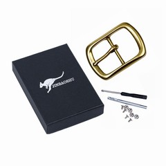 Men&rsquo;s Replacement Single Prong Belt Buckle 38-40mm Brass Stainless Steel