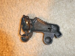 Vintage Brass Roller Skate Belt Buckle 3 1/2&Prime; Wide