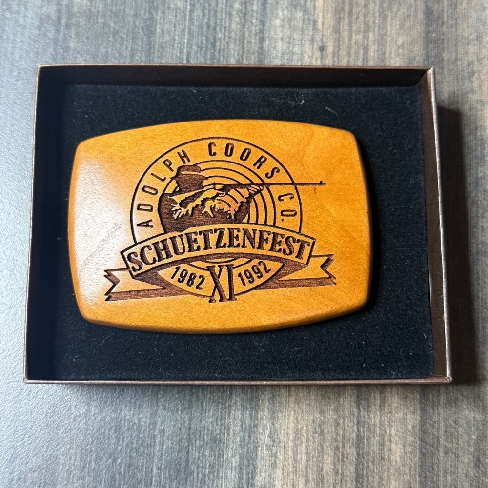 Adolph Coors Schuetzenfest Belt Buckle Herrett&rsquo;s Twin Falls Idaho 1982-1992
