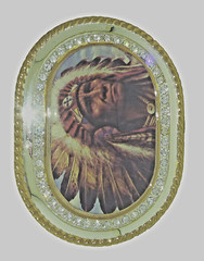 Indian Chief Belt Buckle Men Women Vintage Head Native American Gold Metal Bling