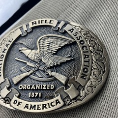 NATIONAL RIFLE ASSOCIATION OF AMERICA BELT BUCKLE SOLID BRASS