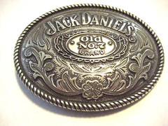 Vintage Jack Daniel&rsquo;s Belt Buckle Old No. 7 Brand 5008JD Metal 2005 GREAT SHAPE