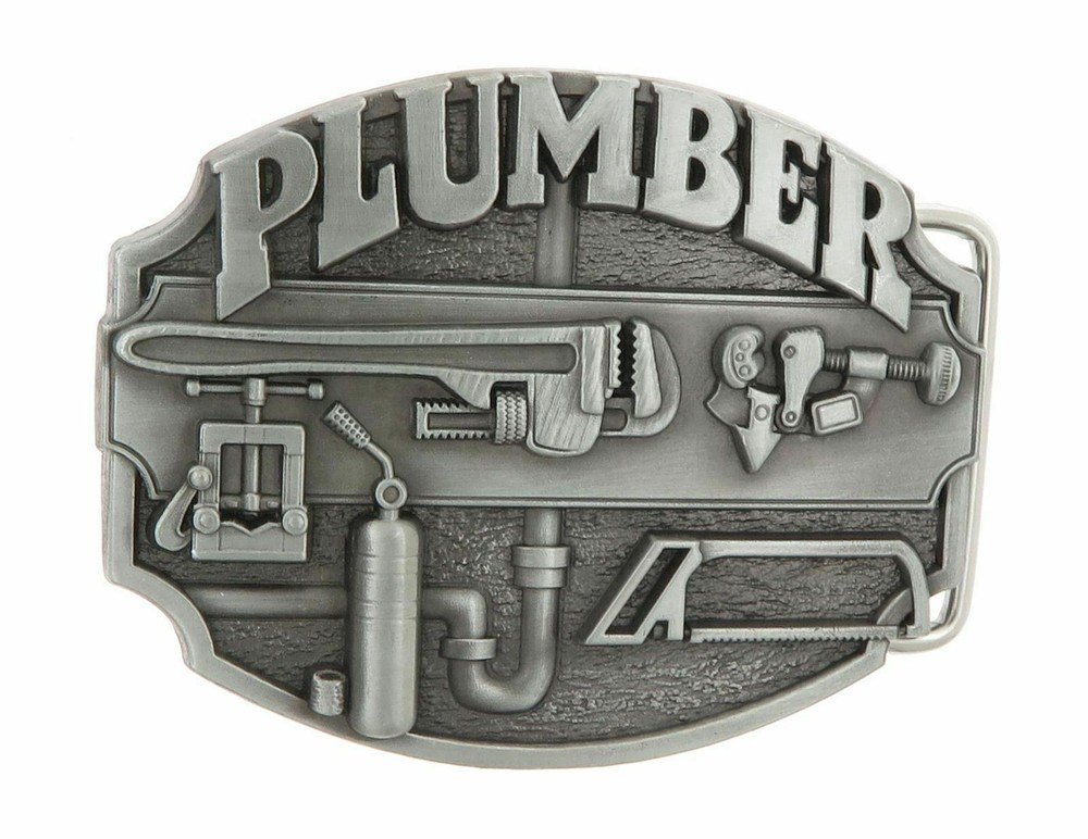 Plumber Tradesman Metal Belt Buckle