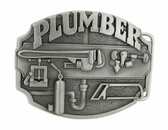 Plumber Tradesman Metal Belt Buckle