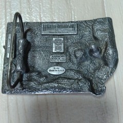Harley-Davidson Belt Buckle, Vntage Engine Frame Wing Motifs G-88 Harmony 1989