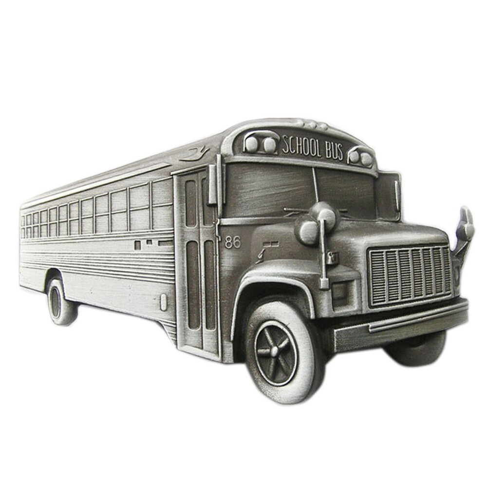 School Bus 3D Bus Driver Metal Belt Buckle