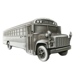 School Bus 3D Bus Driver Metal Belt Buckle