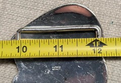 vintage DOUBLE HEARTS belt buckle WESTERN german silver ALPACA cowboy rodeo