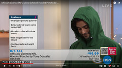 Officially Licensed NFL Mens Softshell Hooded Poncho DIFFERENT TEAMS