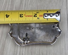 Vtg 1923 Peace Silver Dollar Coin Belt Buckle Engraved Scrollwork Western Cowboy