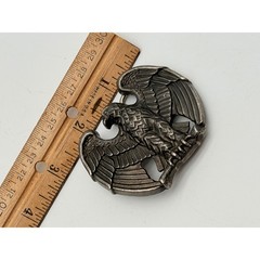 Vintage Avon Silver Tone Eagle Belt Buckle Patriotic Americana Western Biker