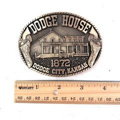Dodge House Kansas 1872 Belt Buckle Bronze Tone Western Limited Edition
