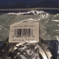 Skull And Cross Trophy Belt Buckle, As New Condition