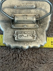 Vintage 1980s Great American Belt Buckle Co- Pewter & Enamel American Bald Eagle