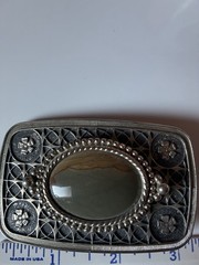 Western Belt Buckle With Polished Stone.