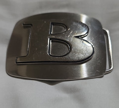 Vtg Classico Italia Silver Tone Logo Belt Buckle Interchangeable 1.5&Prime; A112 Italy