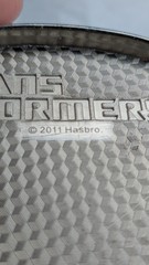 Transformers Belt Buckle Silver & Red Metal 2011 Autobot Emblem 3&Prime; Scratches