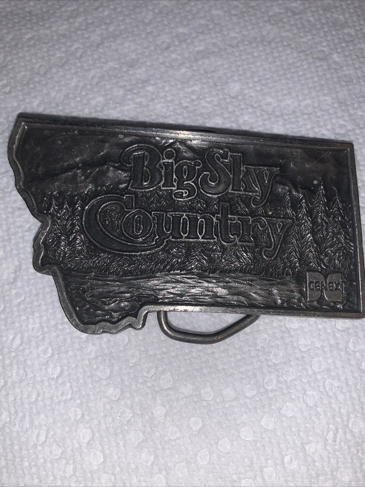 Big Sky Country Cenex 1976 Bergamot Brass Works shaped like Montana Oil Ad