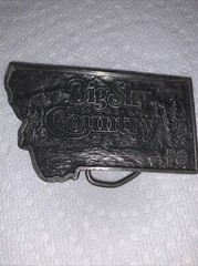 Big Sky Country Cenex 1976 Bergamot Brass Works shaped like Montana Oil Ad