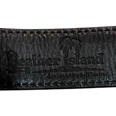 🖤 Leather Island by Bill Lavin Belt w/ Decorative Marble-Style Buckle