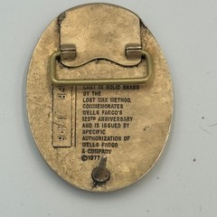 Vintage 1977 Wells Fargo Agent 125th Anniversary Solid Brass Belt Buckle PP 146